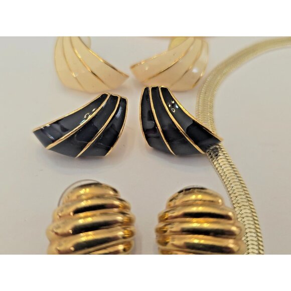 Vintage to Modern Napier Jewelry Lot Bracelets Earrings Necklaces Brooch - Picture 15 of 16